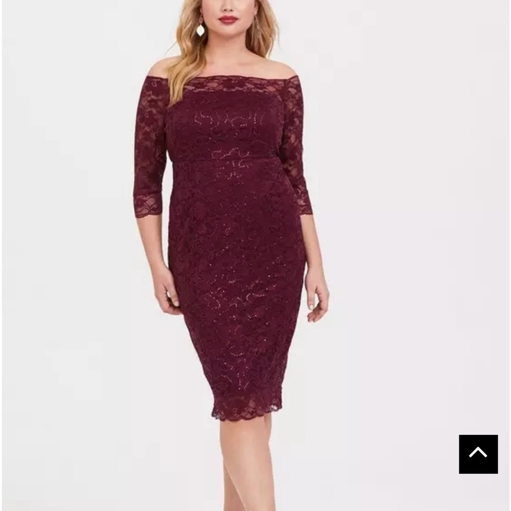 Torrid Lace Off-Shoulder Bodycon Dress